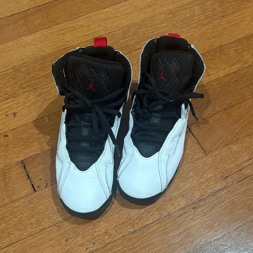 Stylish Kids Sneakers in Black, White, and Red